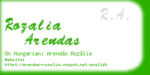 rozalia arendas business card