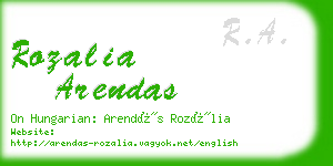 rozalia arendas business card